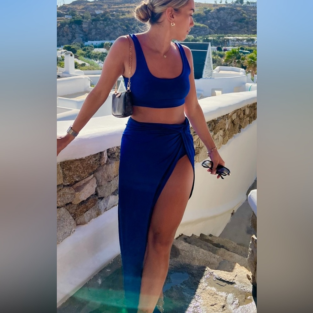 Blue two piece set